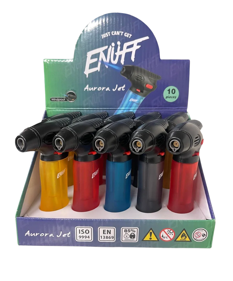 ENUFF Gas Torch Lighters Aurora Jet Design (10PCS/DISPLAY)