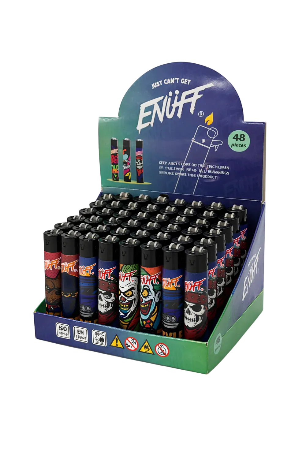 ENUFF OUTLAW Round Refillable Lighter – 48pcs Display
