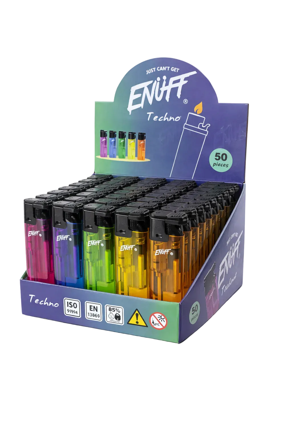 ENUFF TECHNO Jet Flame Lighter – 50pcs Display
