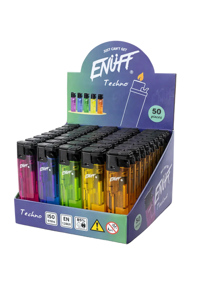 ENUFF TECHNO Jet Flame Lighter – 50pcs Display
