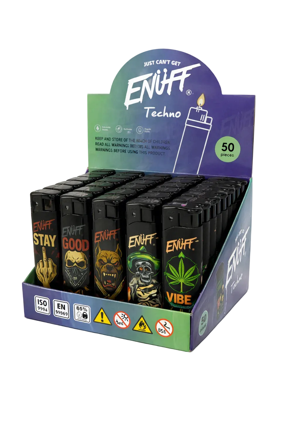ENUFF VIBEZ Refillable Lighter – 50pcs Display
