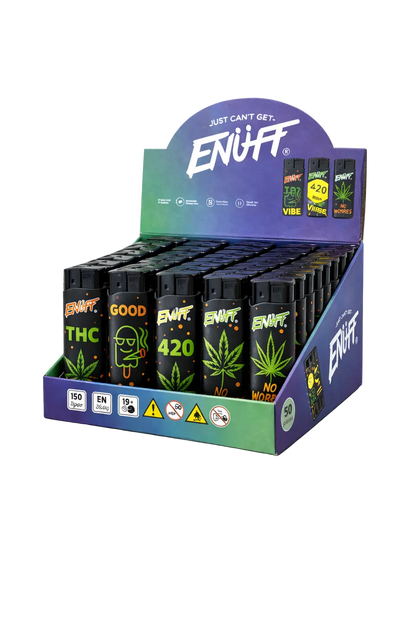 ENUFF ZAZA Click Refillable Lighter – 50pcs Display
