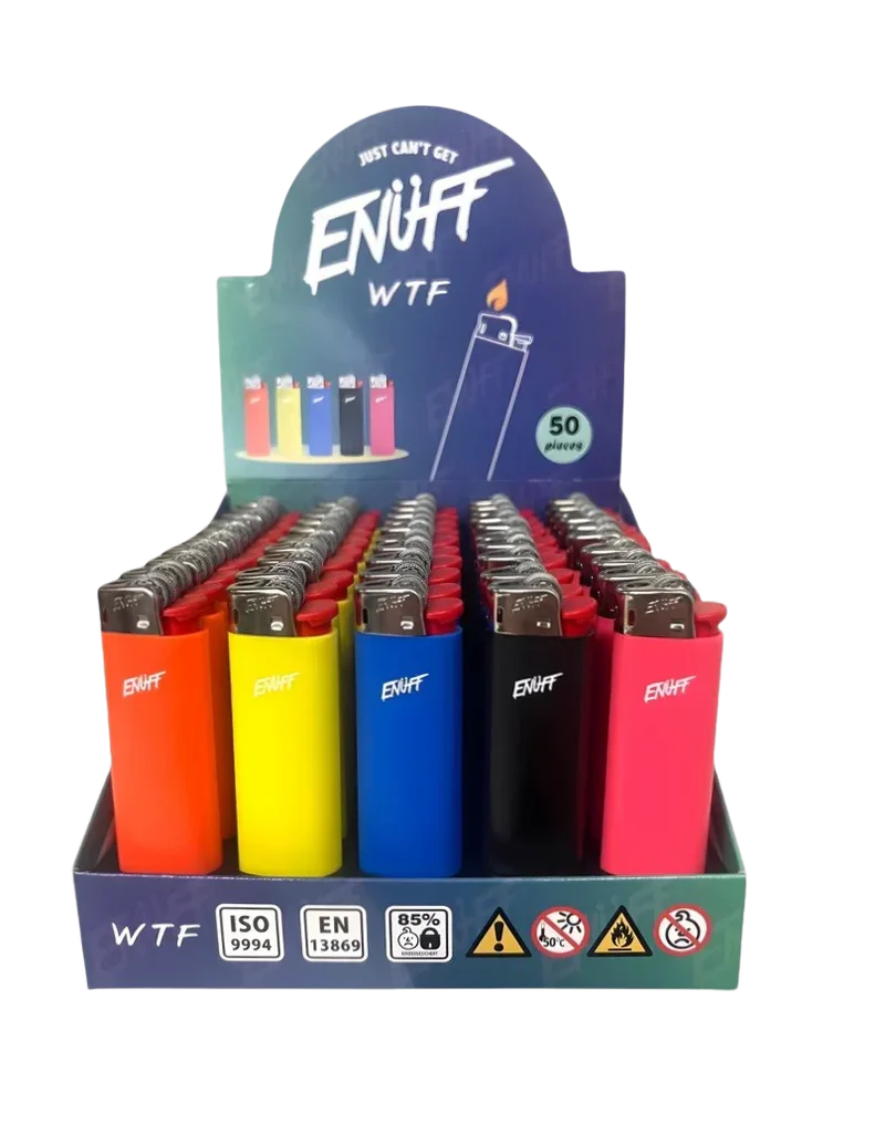 Enuff WTF Disposable Flint Lighter Solid Colour 50pcs
