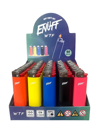 Enuff WTF Disposable Flint Lighter Solid Colour 50pcs
