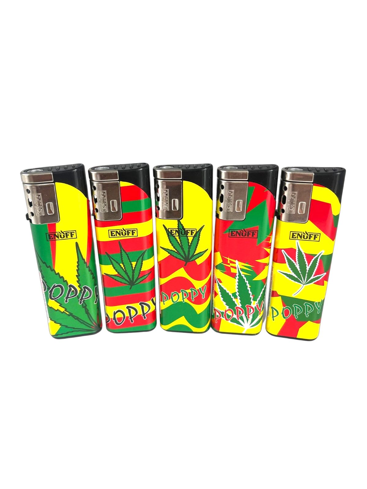 Enuff Windproof Lighter Rasta Design 50pcs